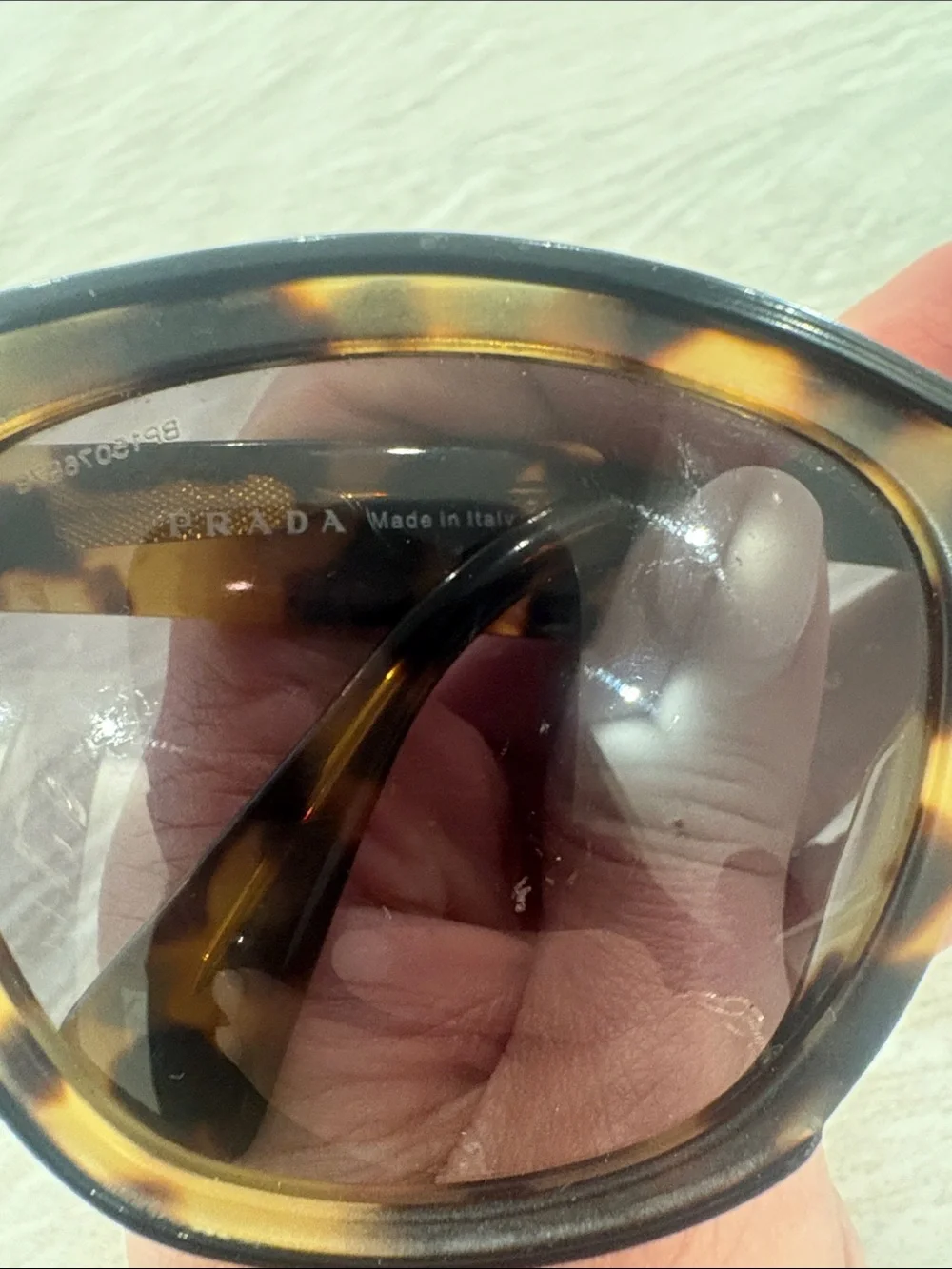 Prada Tortoiseshell Cat-Eye Sunglasses with Brown Gradient Lenses - Picture 6 of 6